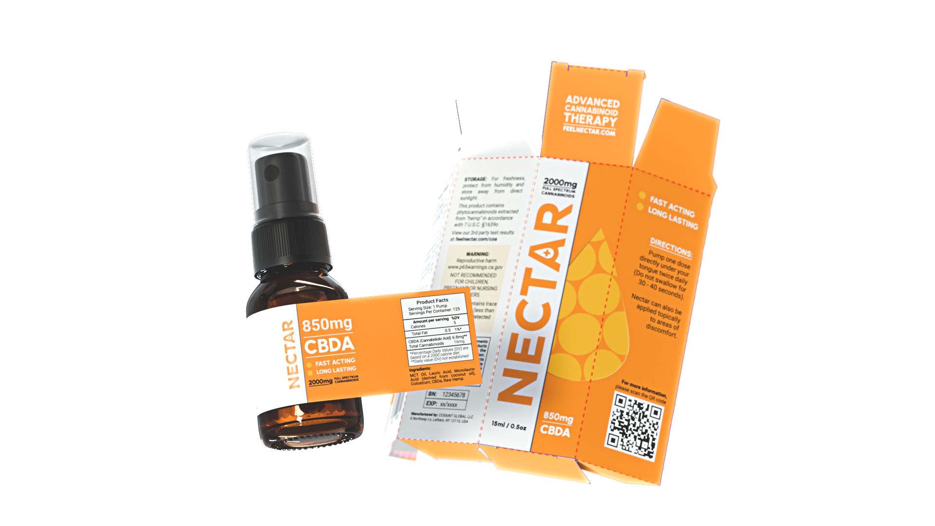 Nectar product identity and packaging range